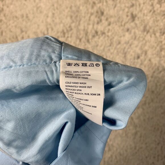 BARDOT NWT‎ Blue Jada Twist Crop Top Strapless Women’s Size Large Shirt Blouse - Picture 6 of 6